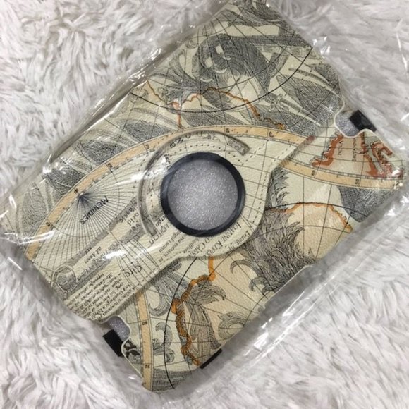Kindle Fire HD 7 Map 360 Rotating Magnetic Smart Stand Case - Picture 1 of 9